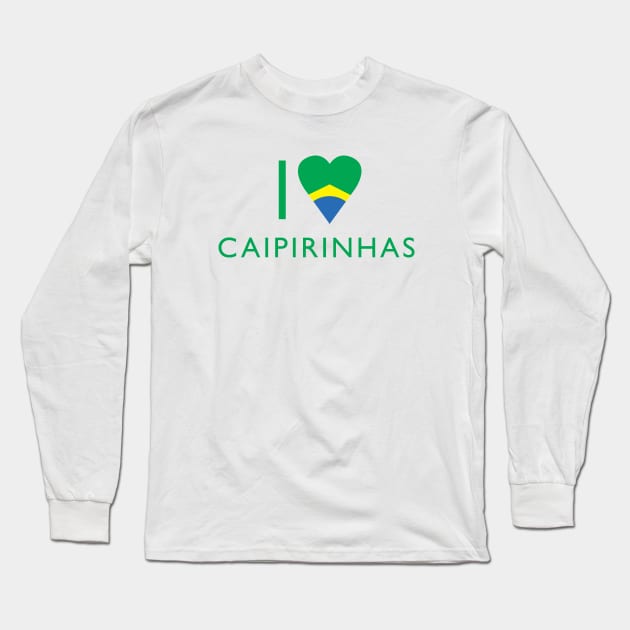 I love heart Caipirinhas Long Sleeve T-Shirt by Estudio3e